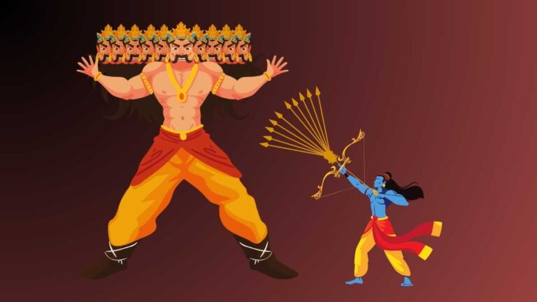 आत्म रामायण में प्रतीक: रावण के दस सिर और उन्हें काटने वाले बाण