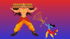 आत्म रामायण में प्रतीक: रावण की भुजाओं के अस्त्र-शस्त्र एवं अन्य प्रतीक